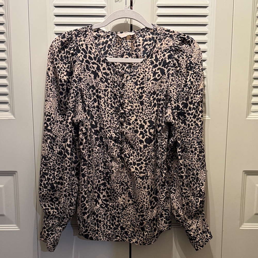Rebecca Taylor Leopard Print Top